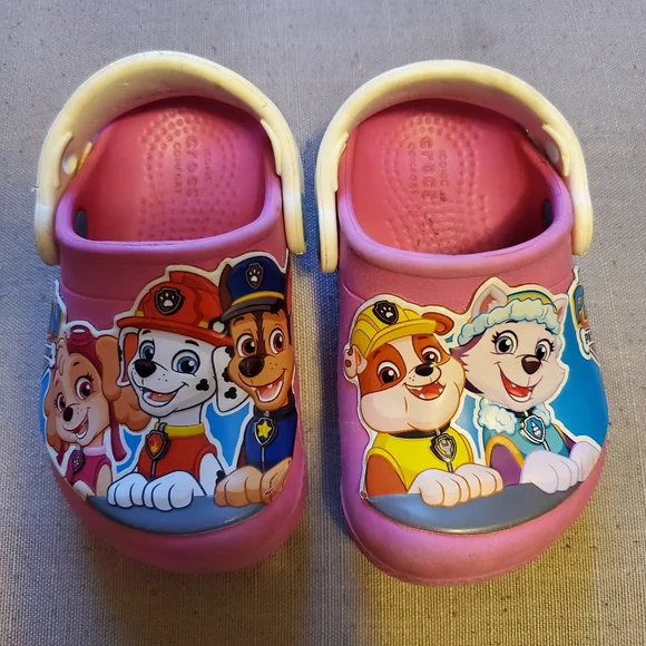 Paw Patrol Crocs Pink Size 6c - Picture 6 of 6